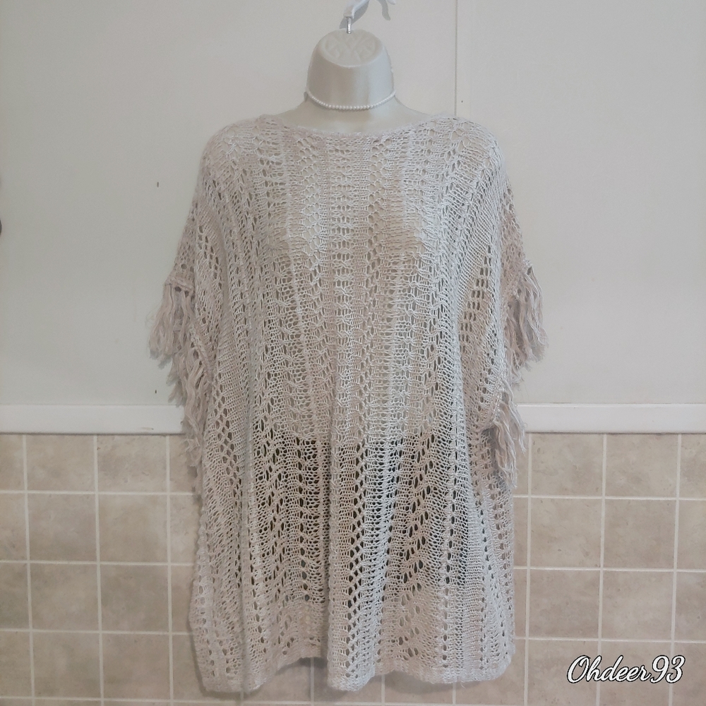 NWT Tommy Bahama size s/p (4/6) / m/m (8/10) light coffee colored Poncho